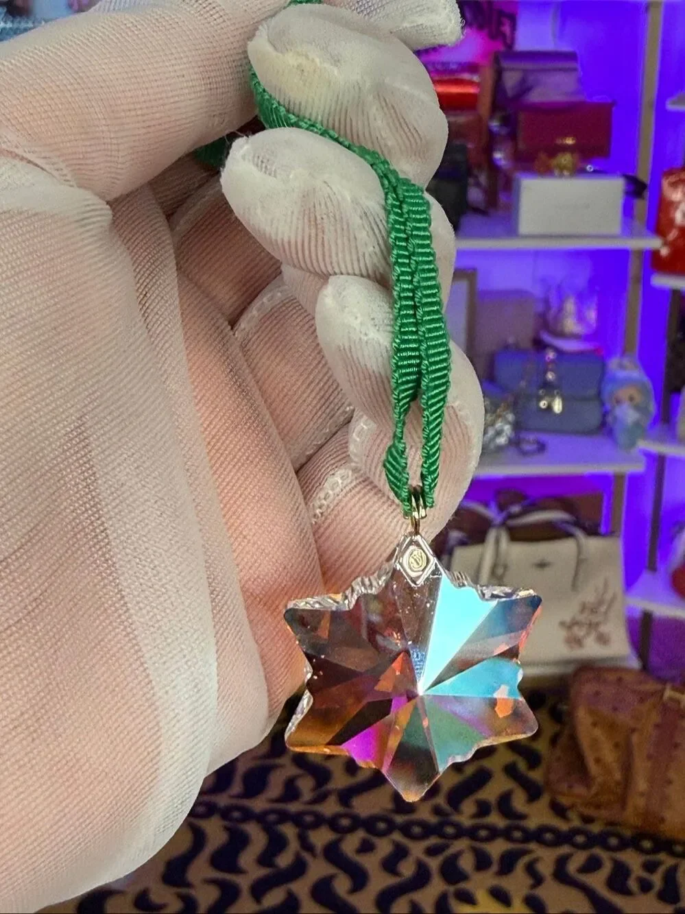 Swarovski Christmas Little Star Ornament AB Crystal New in Box Authentic